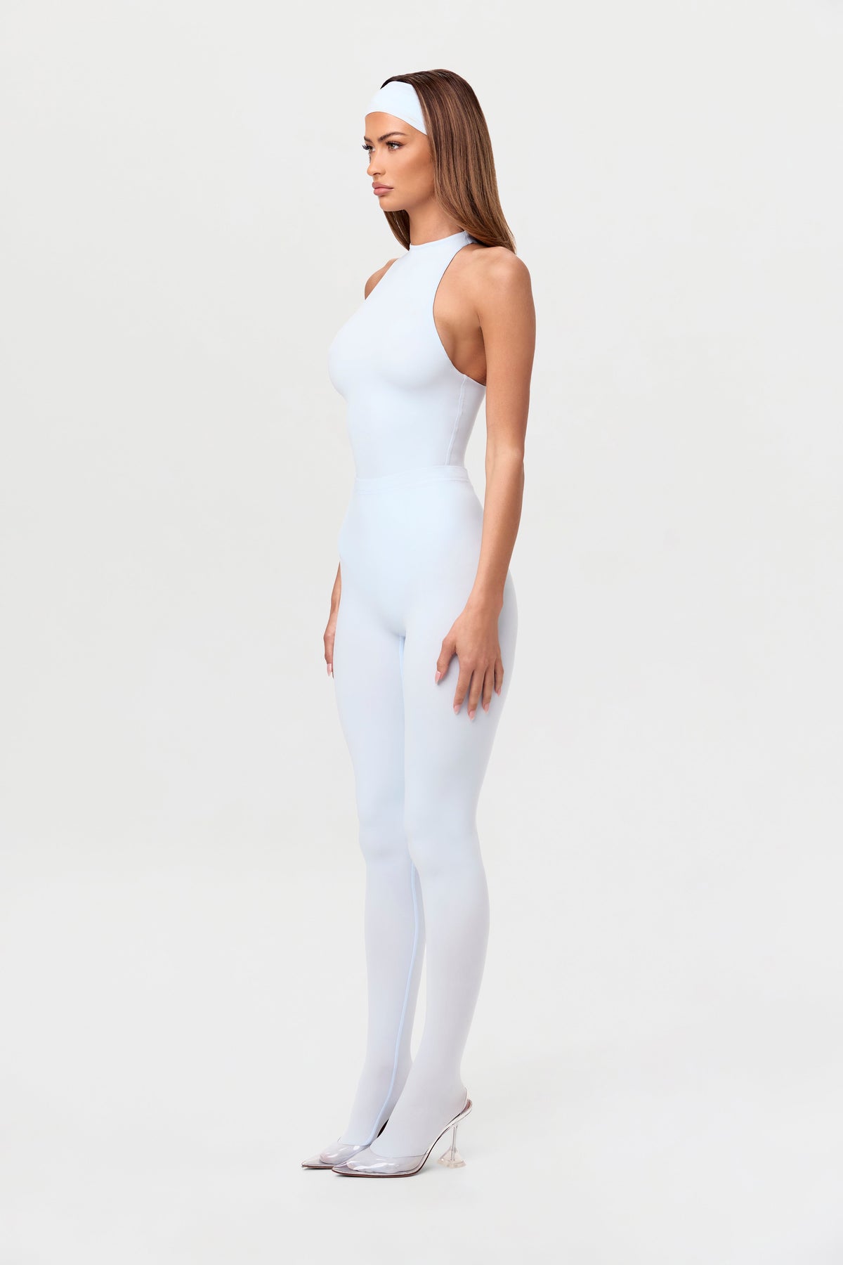 Soft Blue Naked Closed Toe Legging