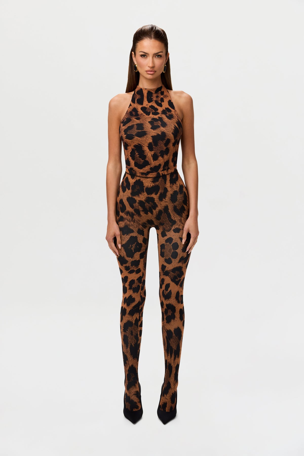 Leopard Naked Print Tights