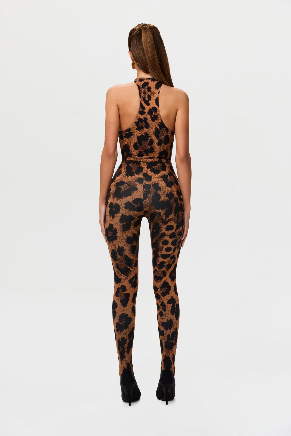 Leopard Naked Print Tights