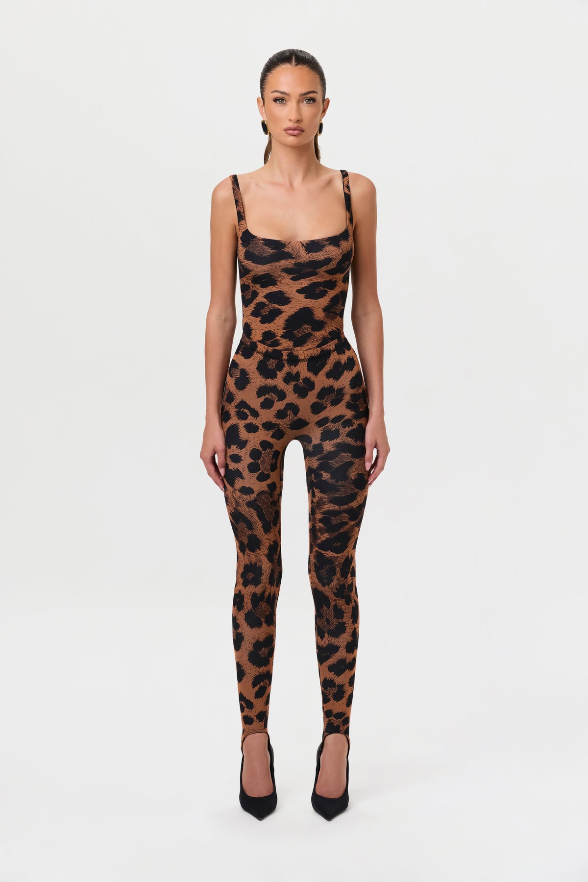 Leopard Naked Print Stirrup Legging