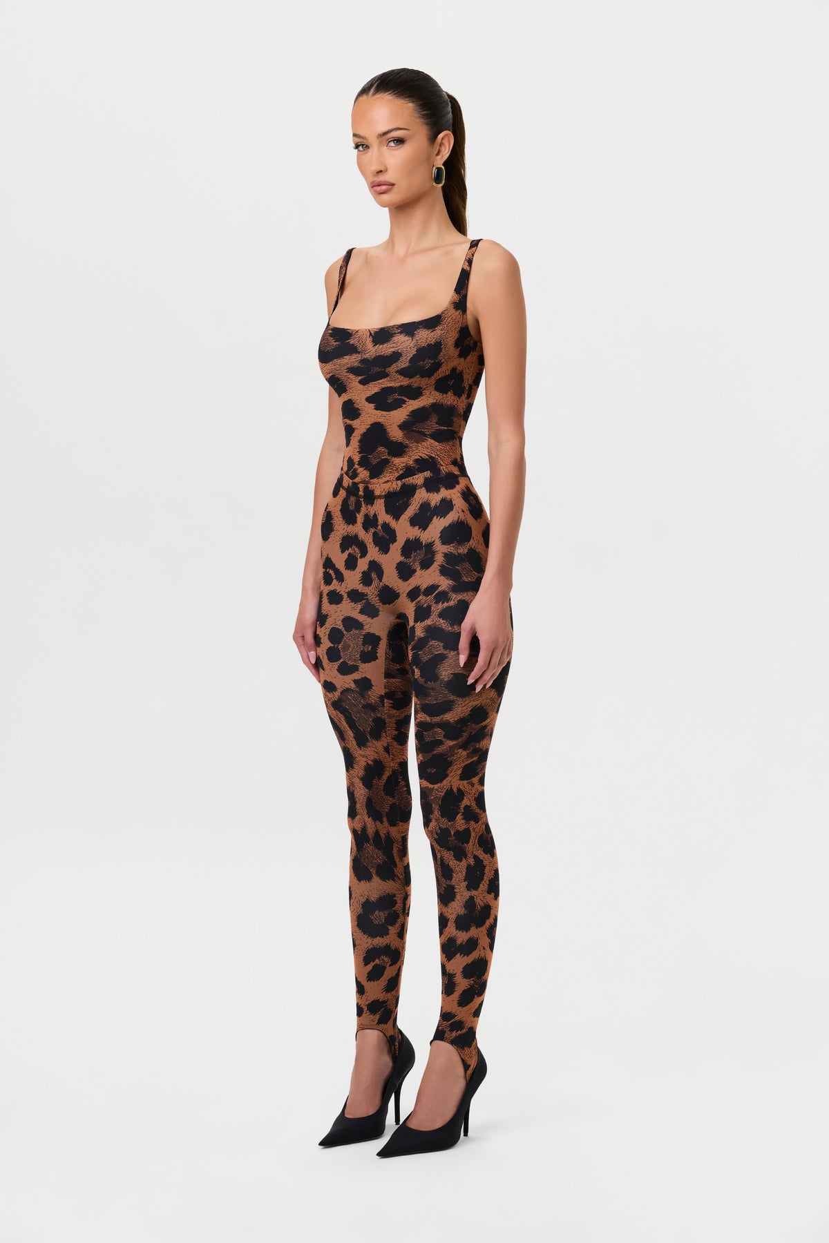 Leopard Naked Print Stirrup Legging