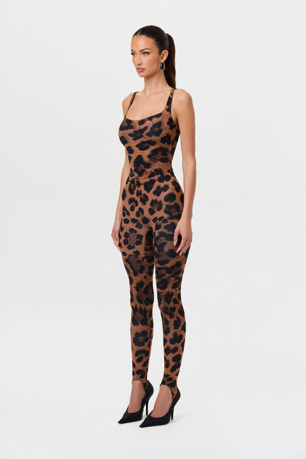 Leopard Naked Print Stirrup Legging