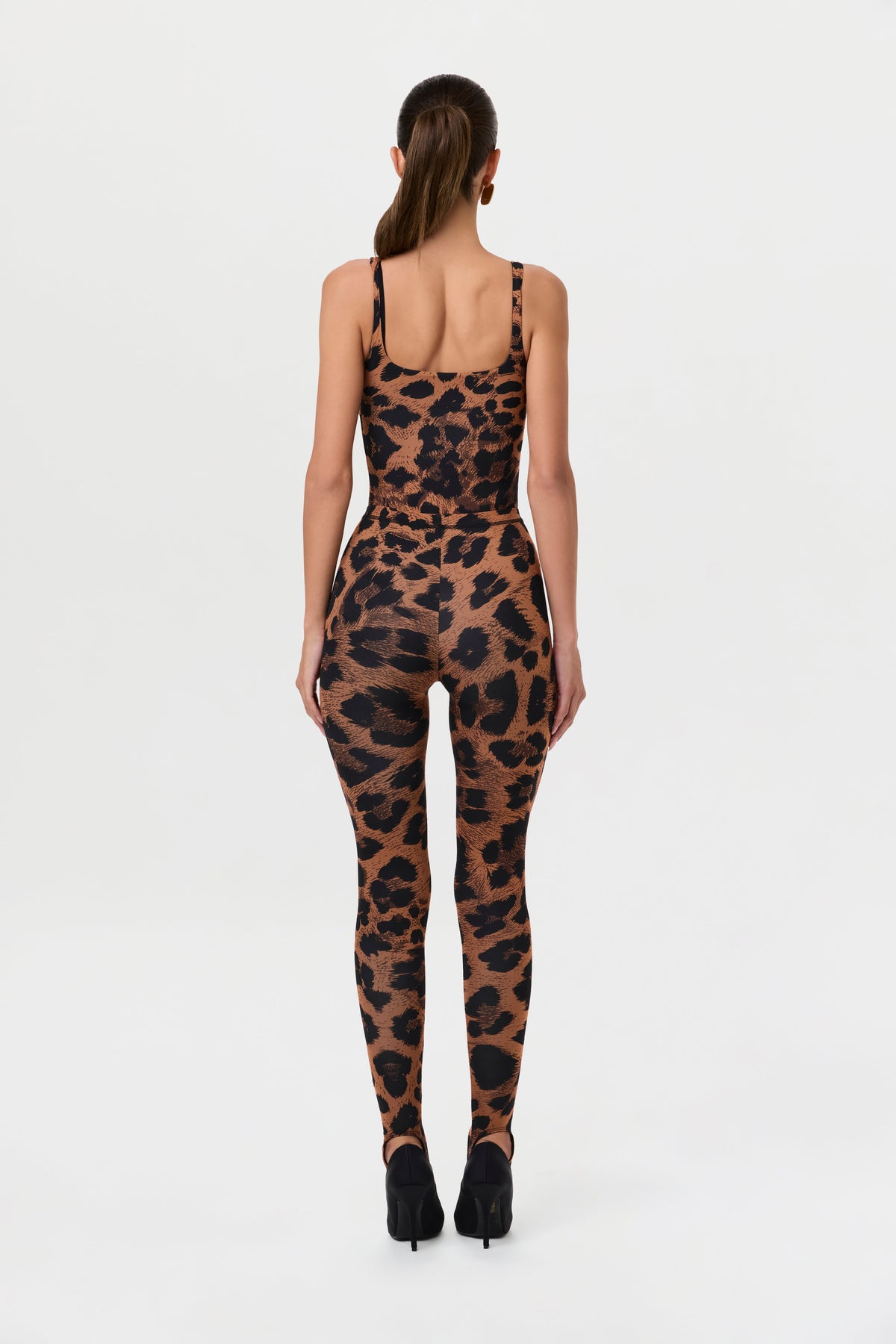 Leopard Naked Print Stirrup Legging