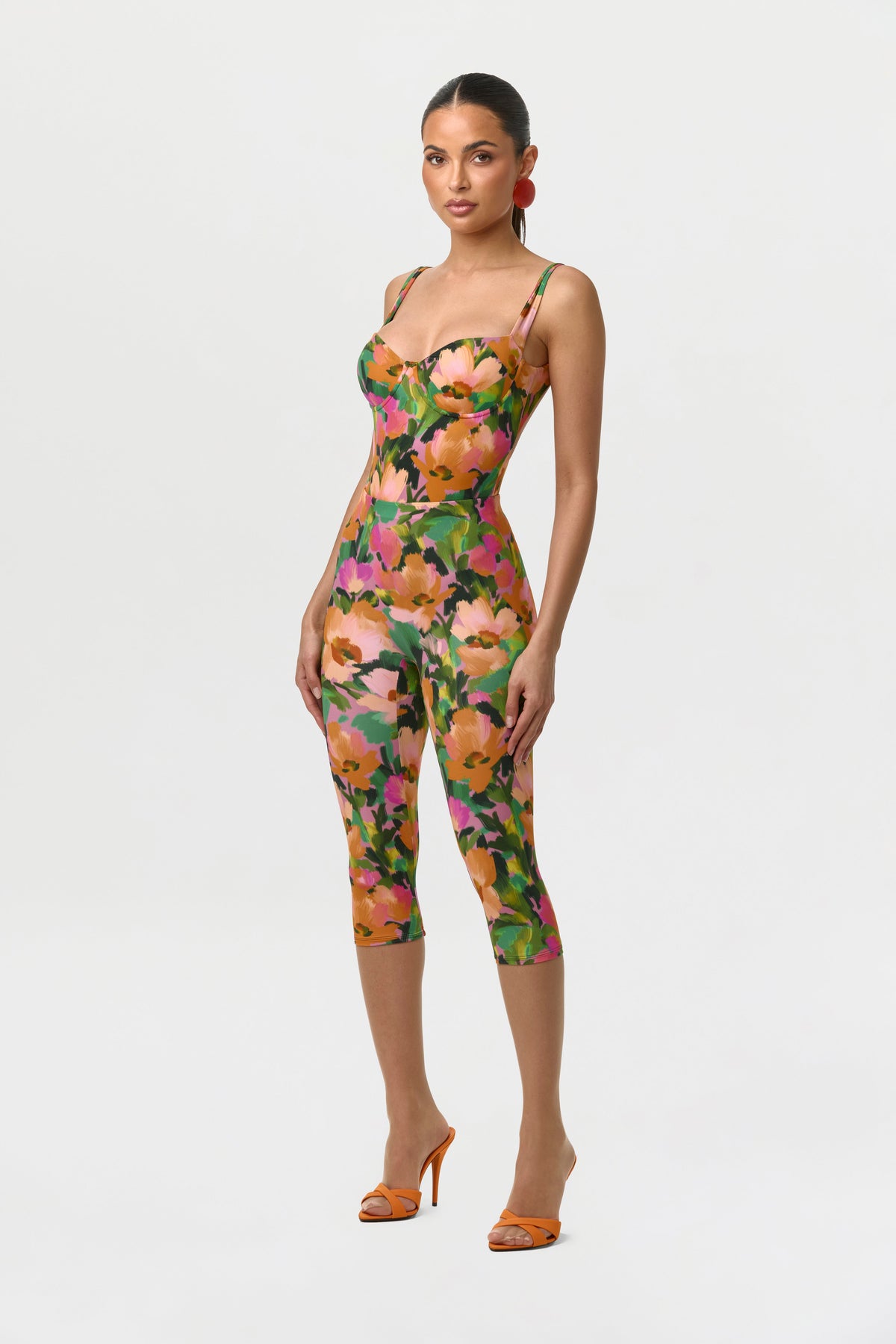 Secret Garden Naked Print Capri Legging
