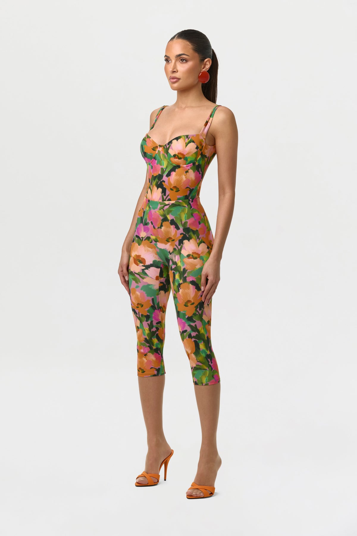 Secret Garden Naked Print Capri Legging