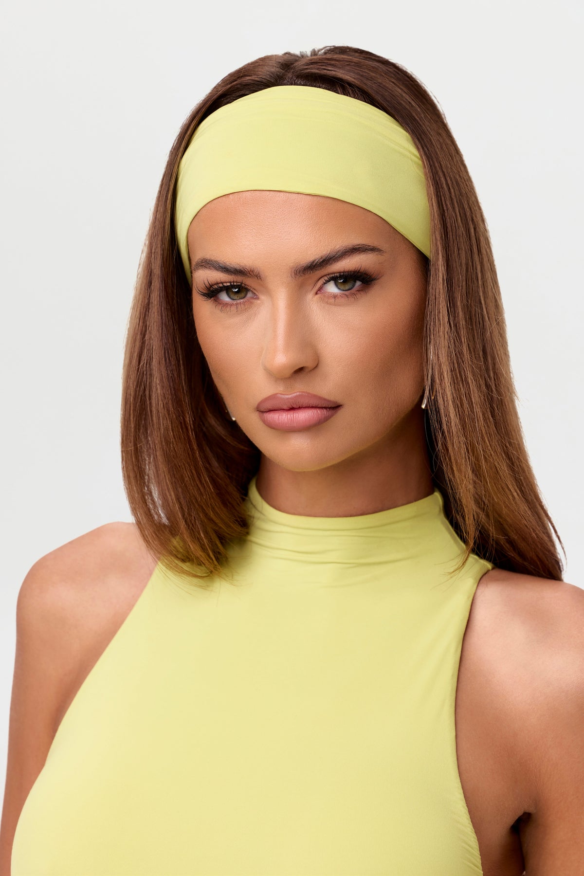 Chartreuse Naked Print Headband