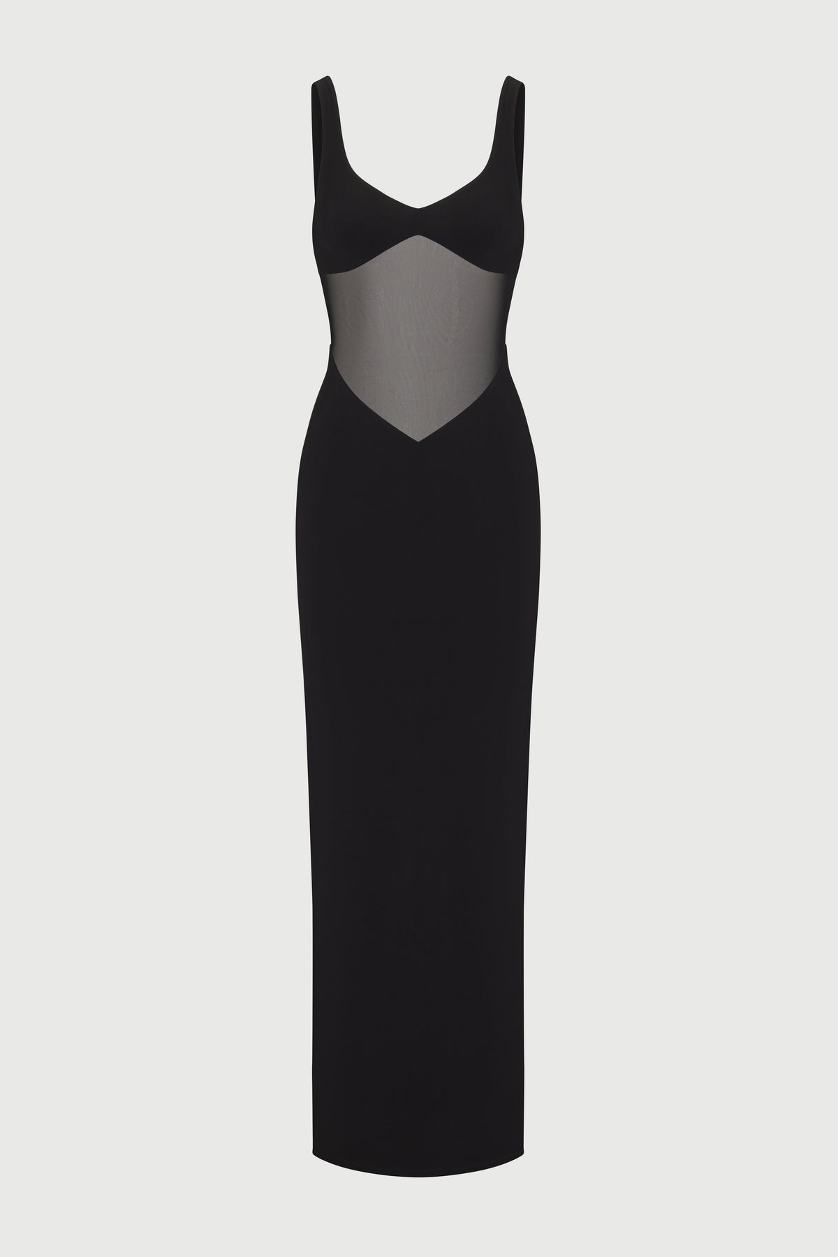 BLACK Hourglass Mesh Contrast Dress