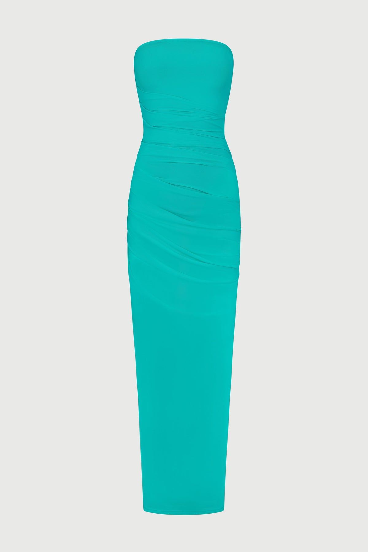 TURQUOISE Mesh Tube Maxi Dress