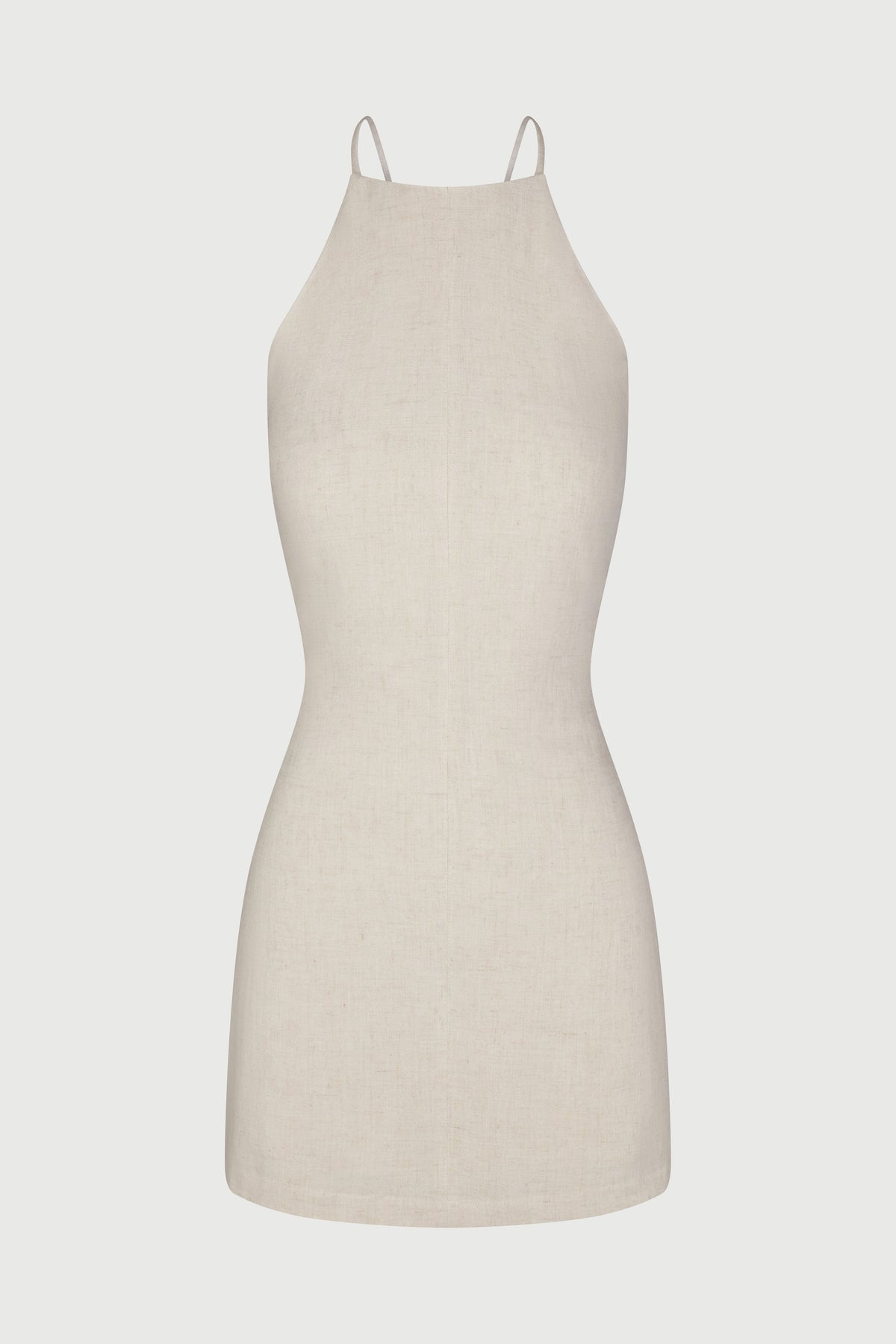 CREAM Linen Lace Back Mini Dress