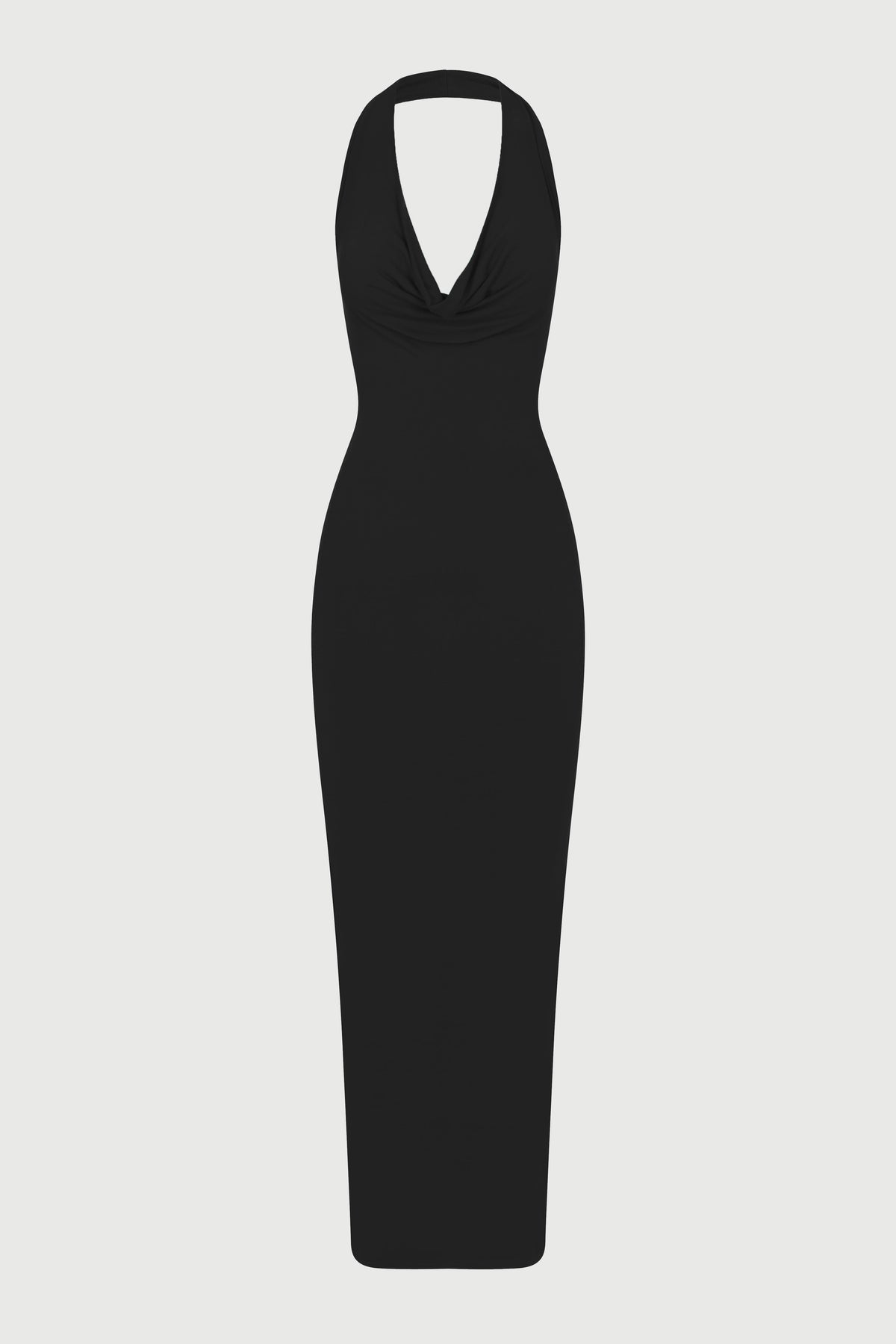 BLACK Modal Cowl Neck Maxi Dress