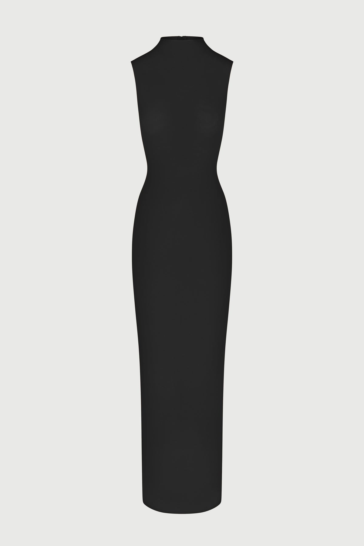 BLACK Mesh Sleeveless Maxi Dress