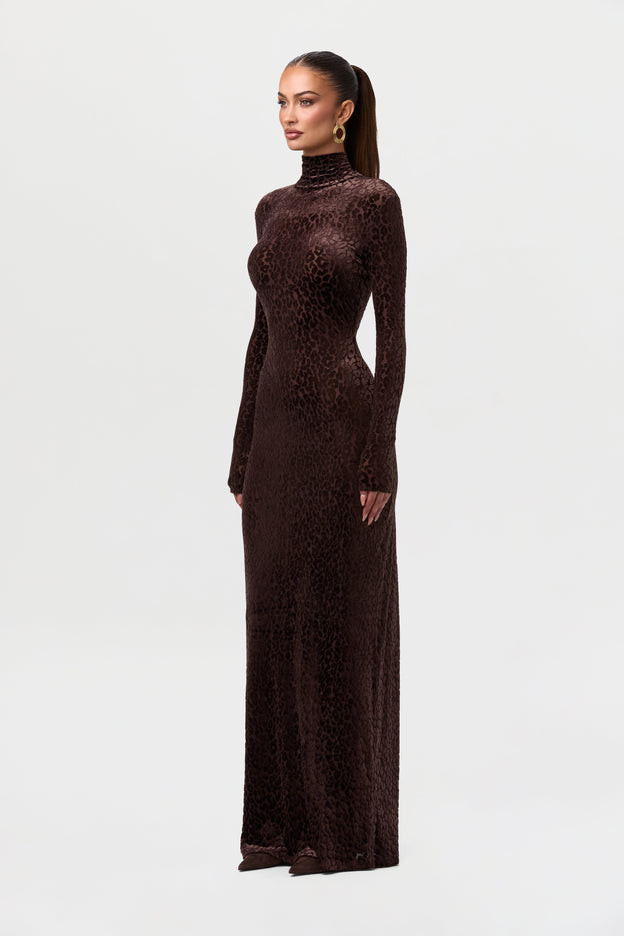 Burnout Longsleeve Maxi Dress