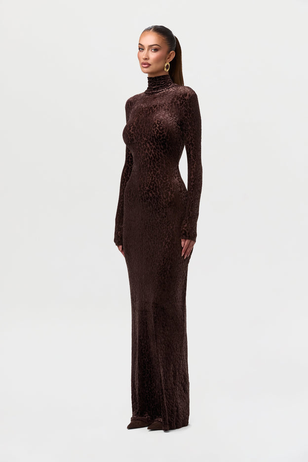 Burnout Longsleeve Maxi Dress