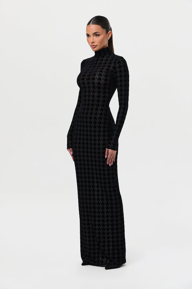 Burnout Longsleeve Maxi Dress