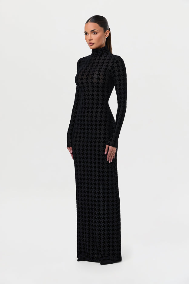 Burnout Longsleeve Maxi Dress