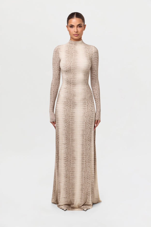 Naked Animal Print Maxi Dress