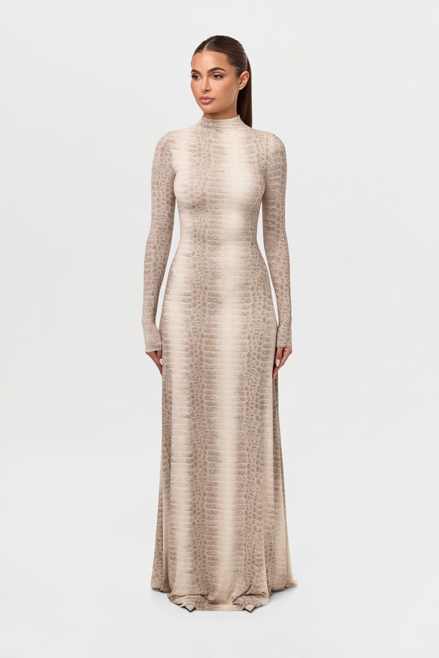 Naked Animal Print Maxi Dress