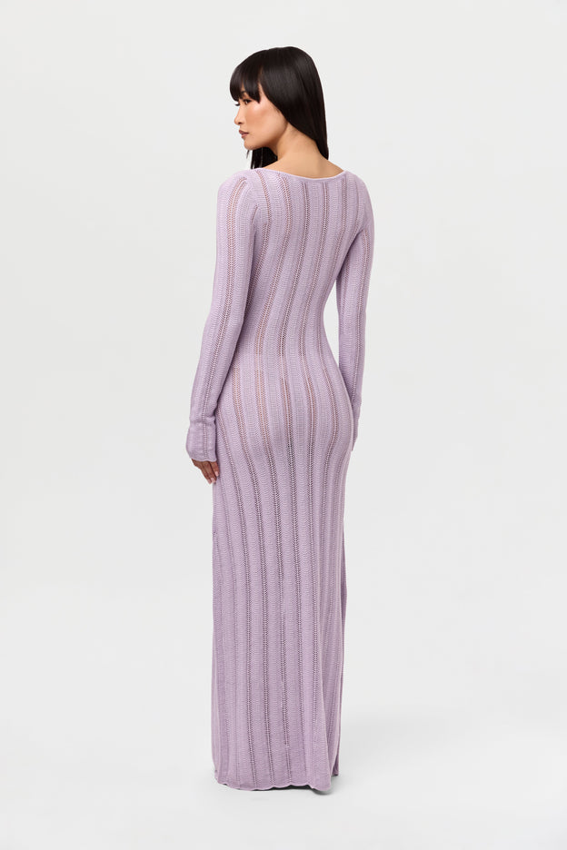 Knit V-Neck Maxi Dress