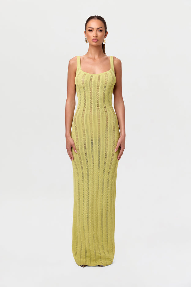 Knit Open Back Maxi Dress