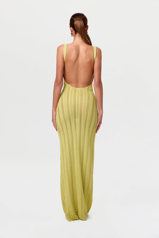 Knit Open Back Maxi Dress