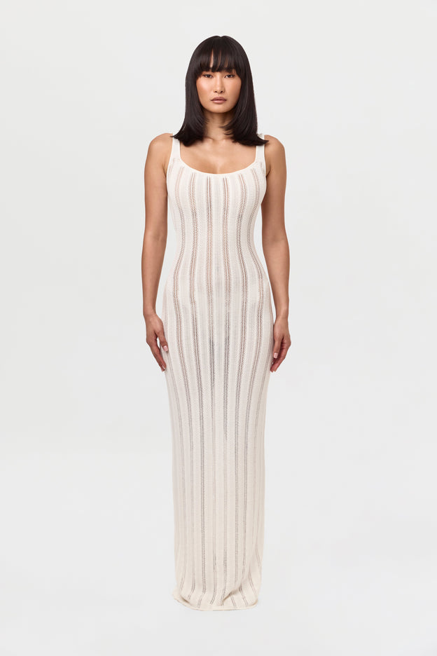 Knit Open Back Maxi Dress