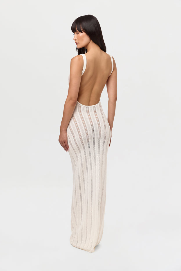 Knit Open Back Maxi Dress