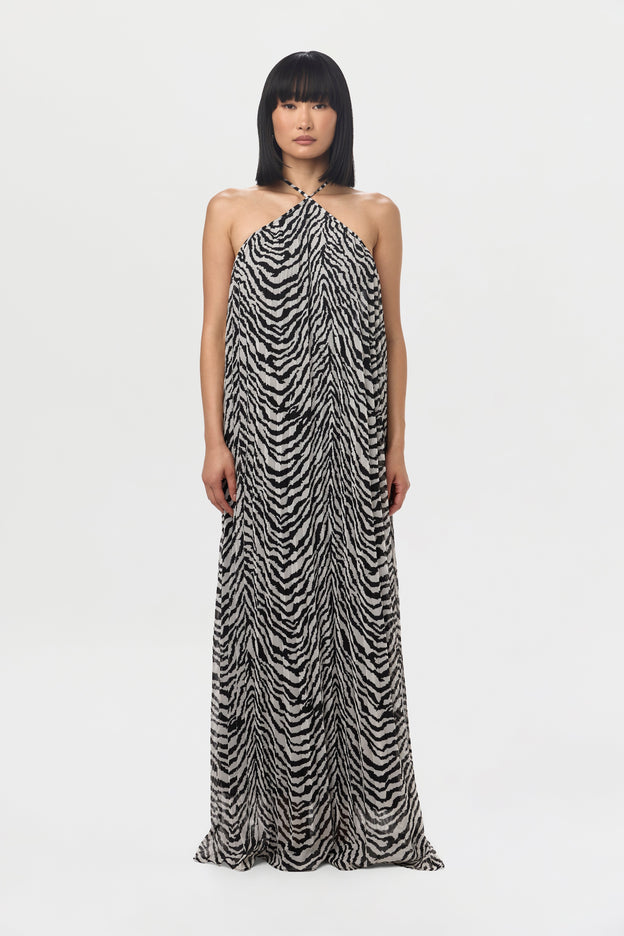 Chiffon Halter Maxi Dress