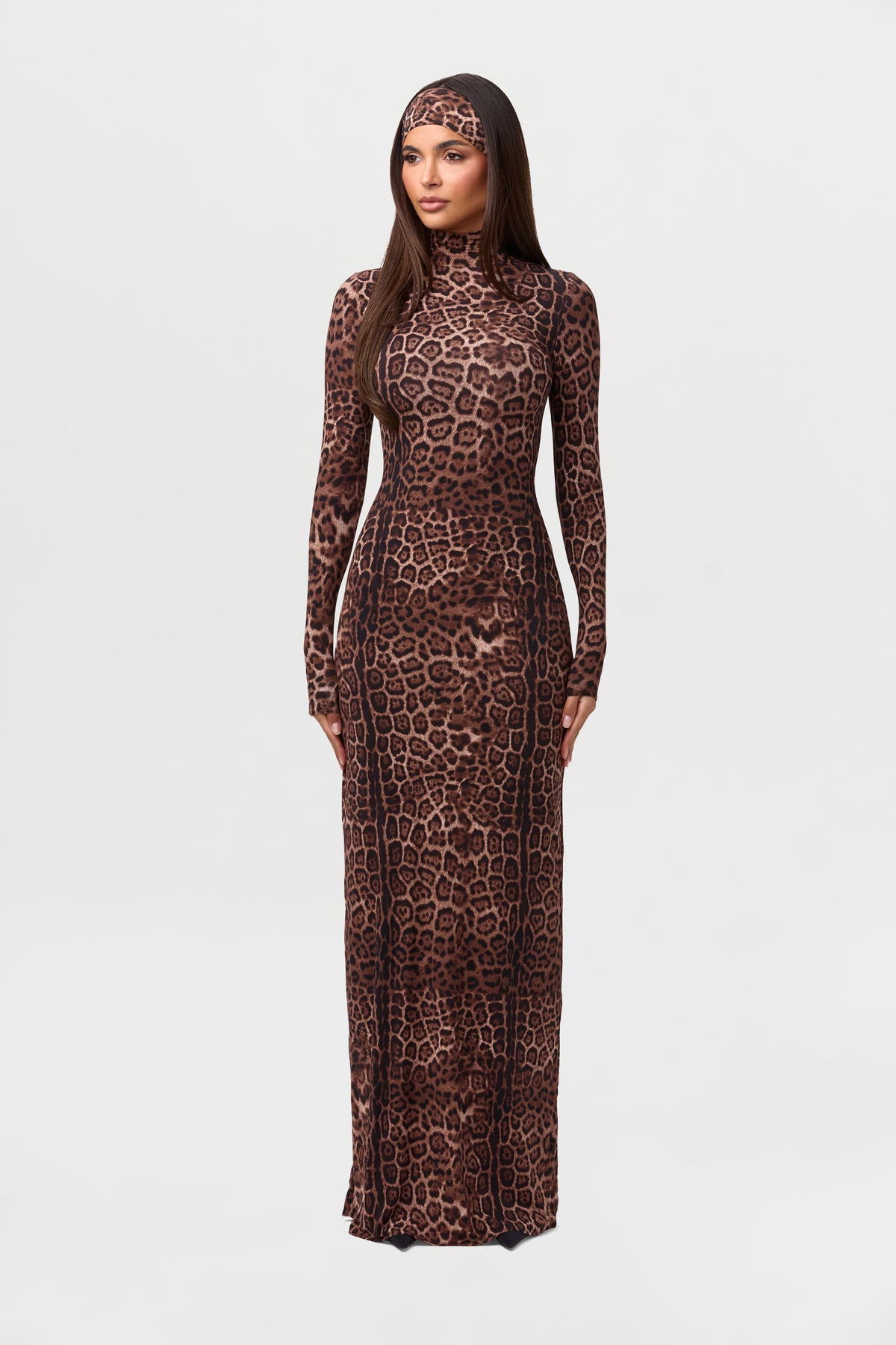 Brown Leopard Naked Leopard Maxi Dress