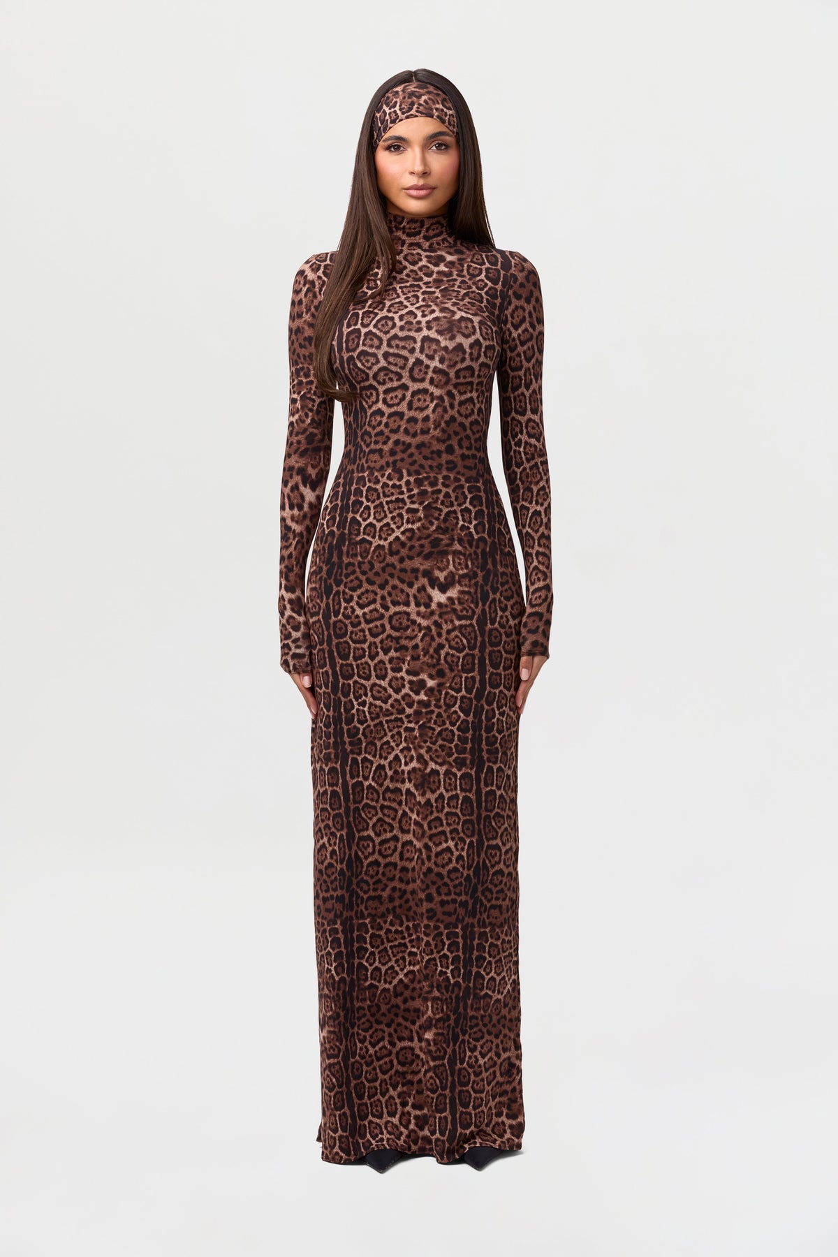 Brown Leopard Naked Leopard Maxi Dress