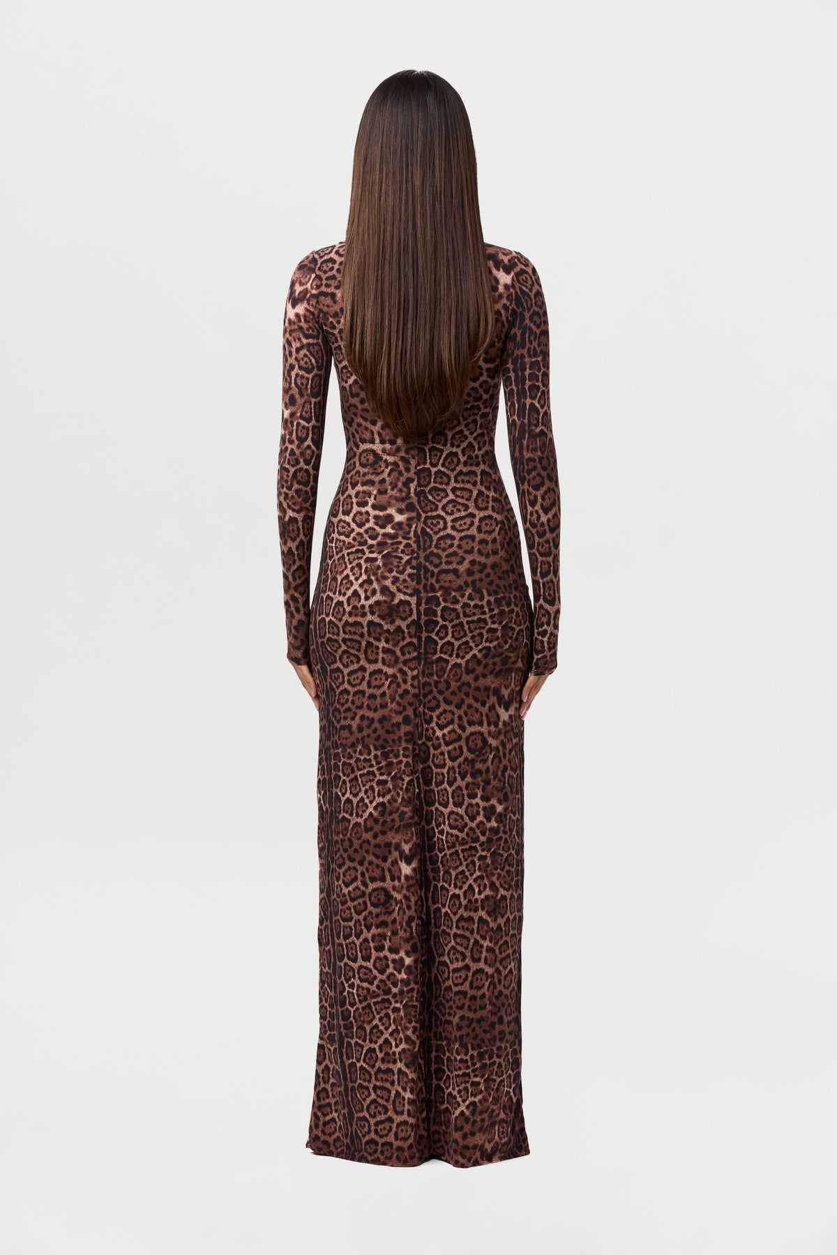 Brown Leopard Naked Leopard Maxi Dress