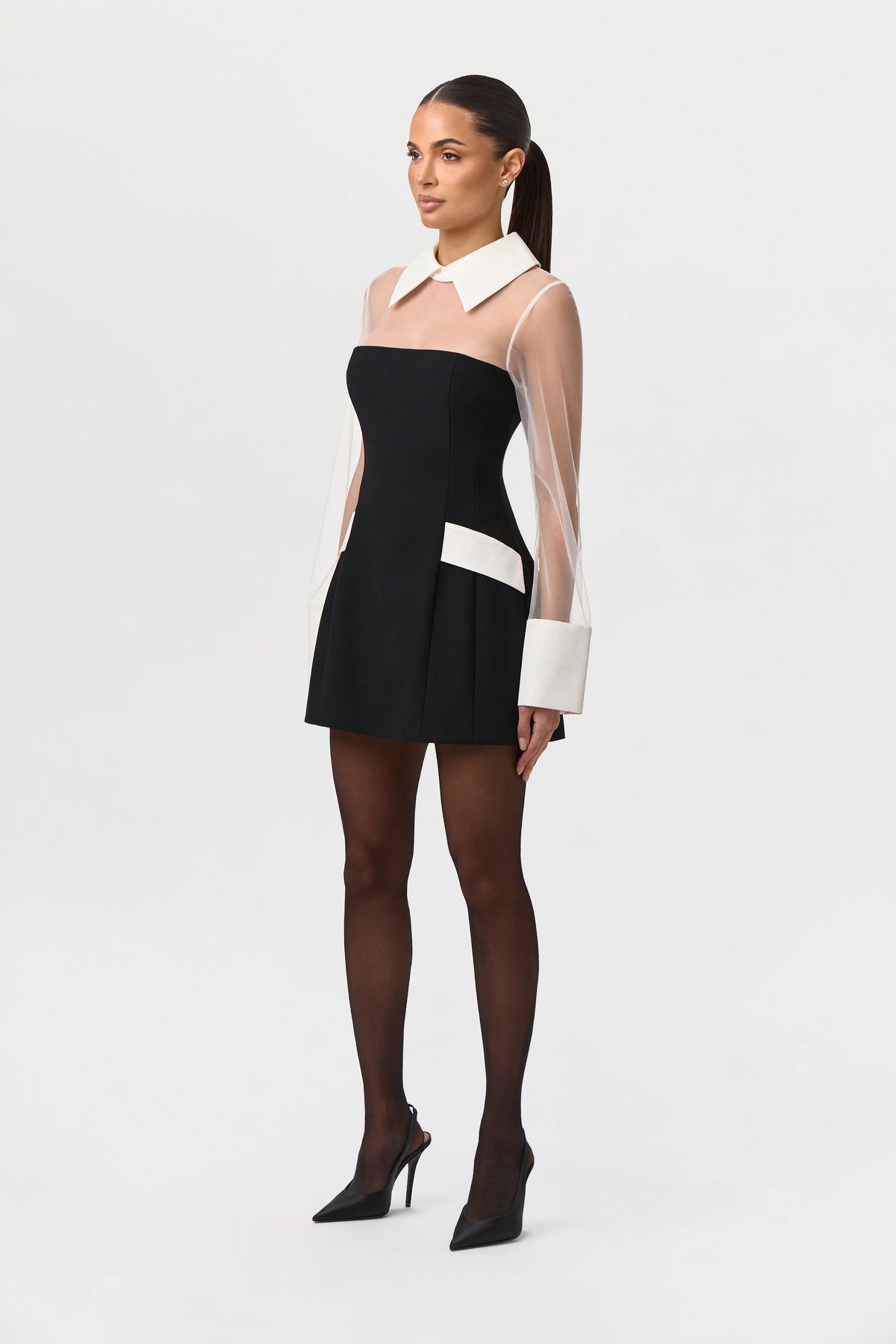 Ponte Shirting Mini Dress
