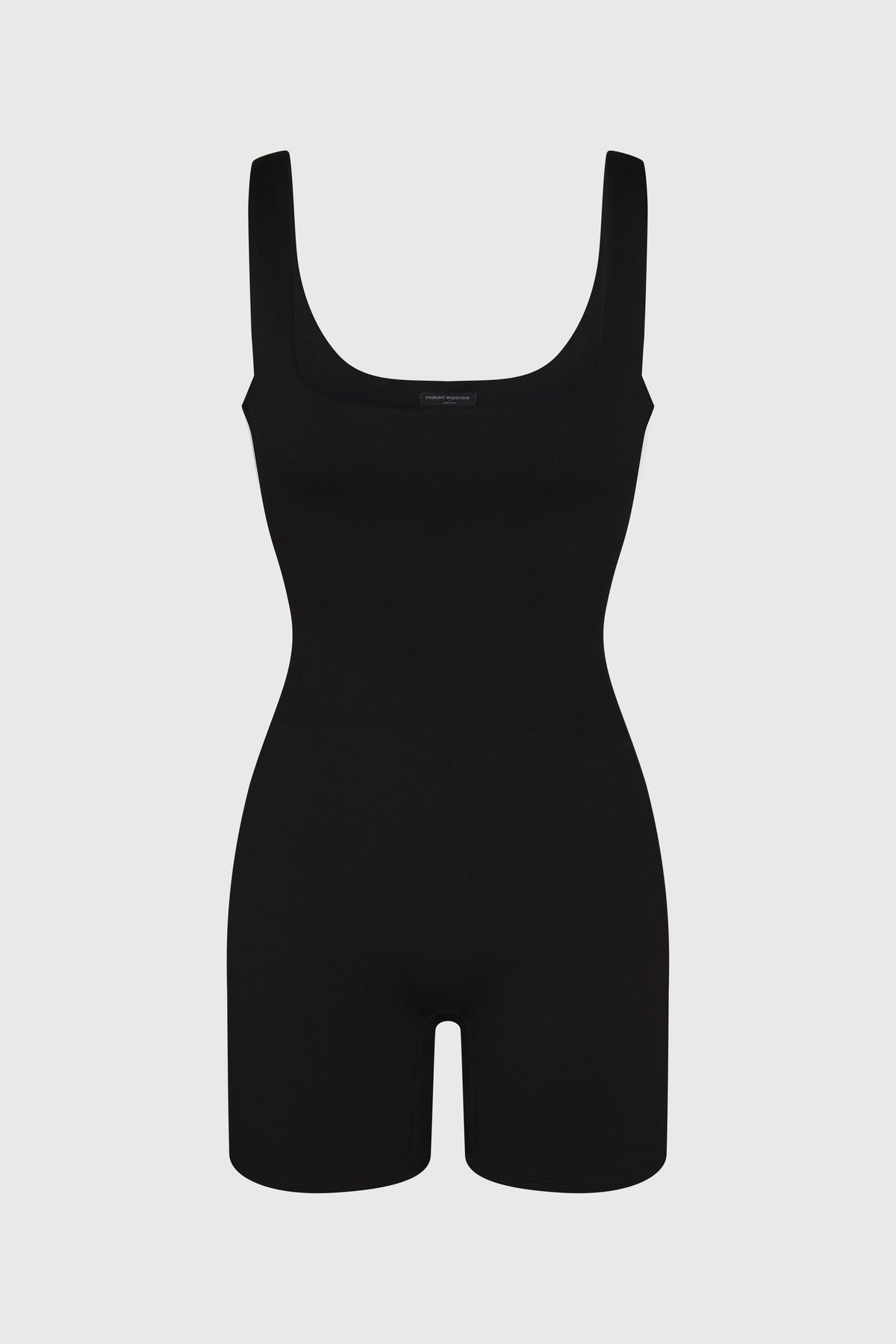 BLACK Smooth Scoop Neck Tank Romper