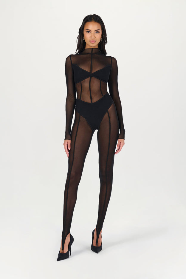 Mesh Toe Loop Jumpsuit