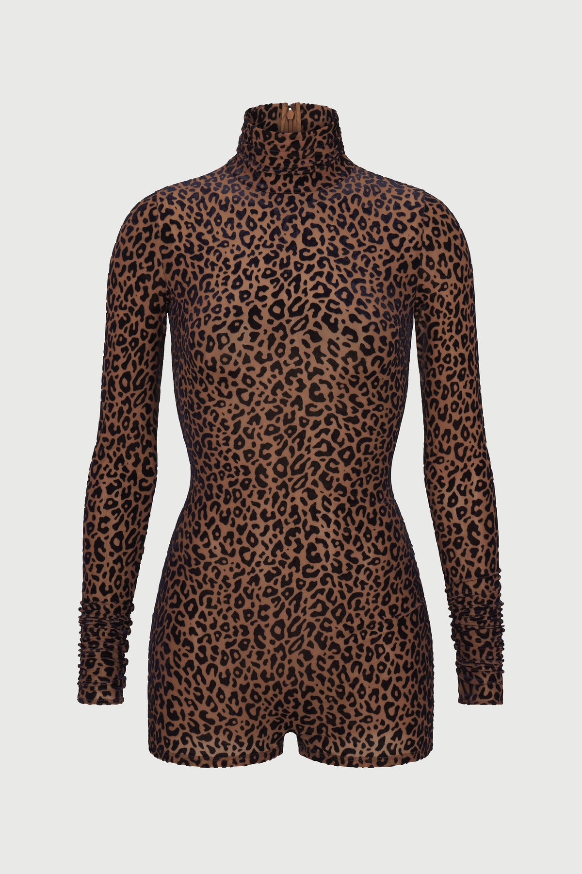 Leopard Nude Burnout Print Romper