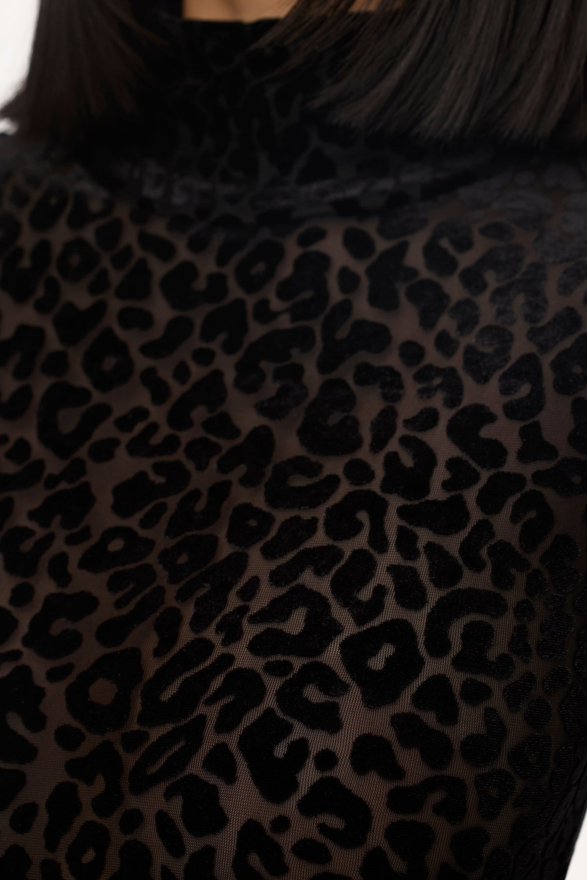 Leopard Black Burnout Print Romper