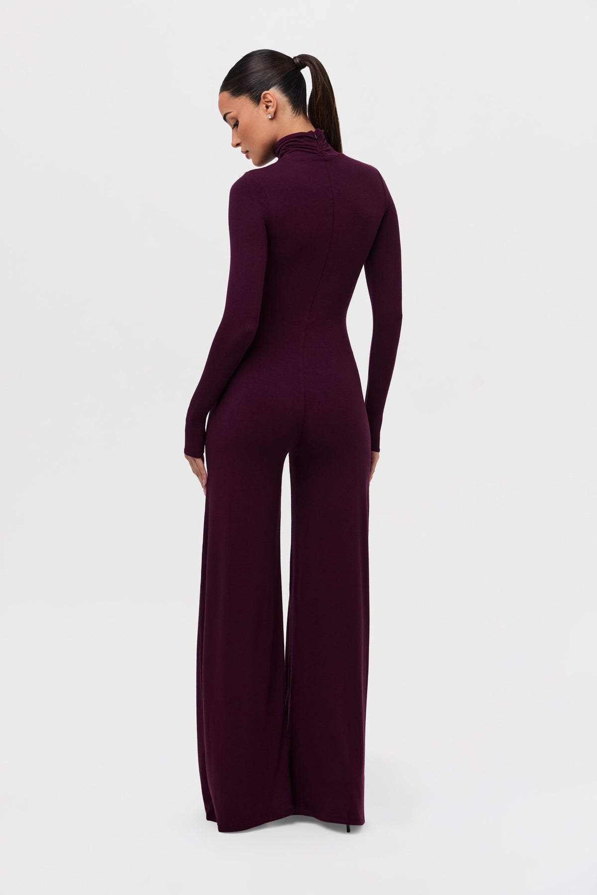 Dark Plum NW Sculpt Wide-Leg Jumpsuit