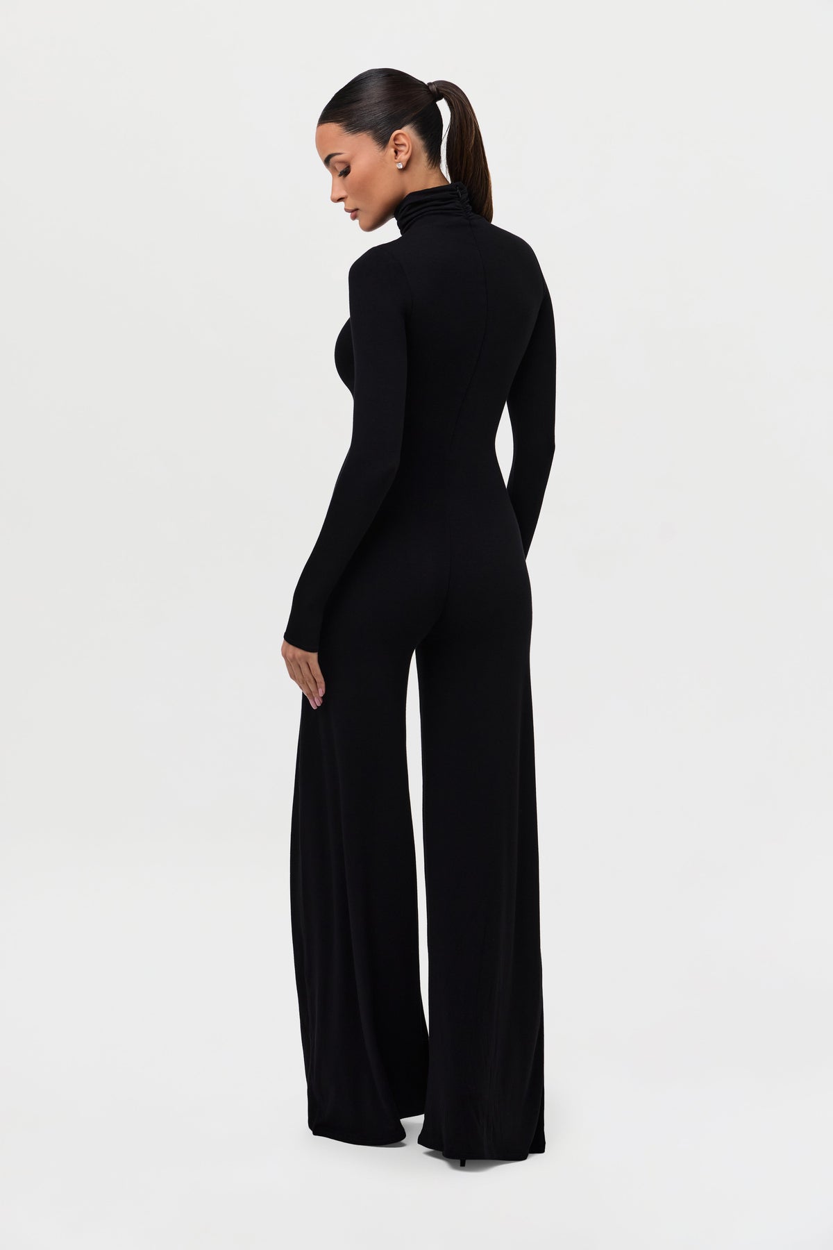 Black NW Sculpt Wide-Leg Jumpsuit
