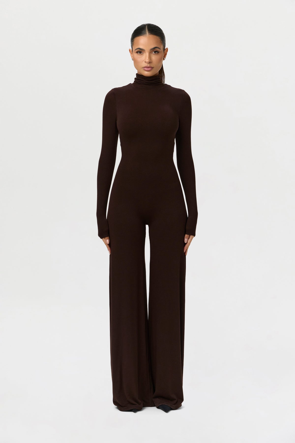 Dark Chocolate NW Sculpt Wide-Leg Jumpsuit