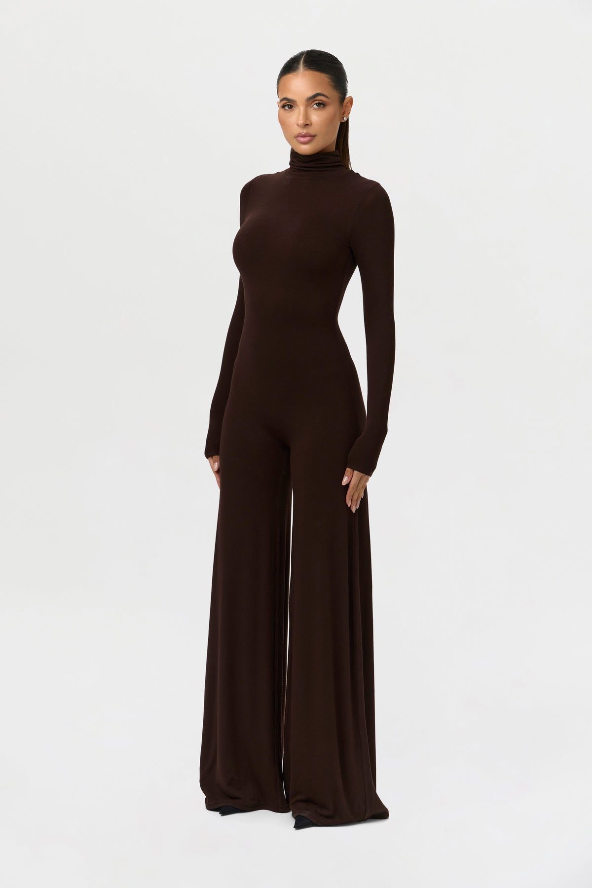 Dark Chocolate NW Sculpt Wide-Leg Jumpsuit