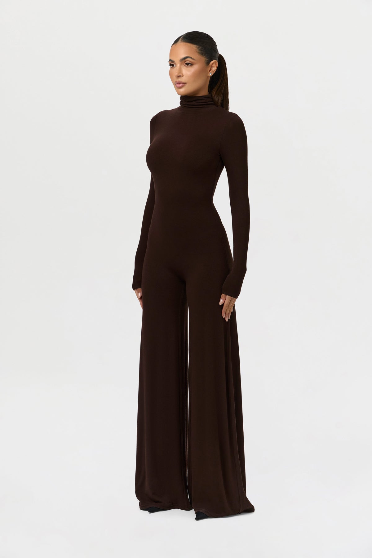 Dark Chocolate NW Sculpt Wide-Leg Jumpsuit
