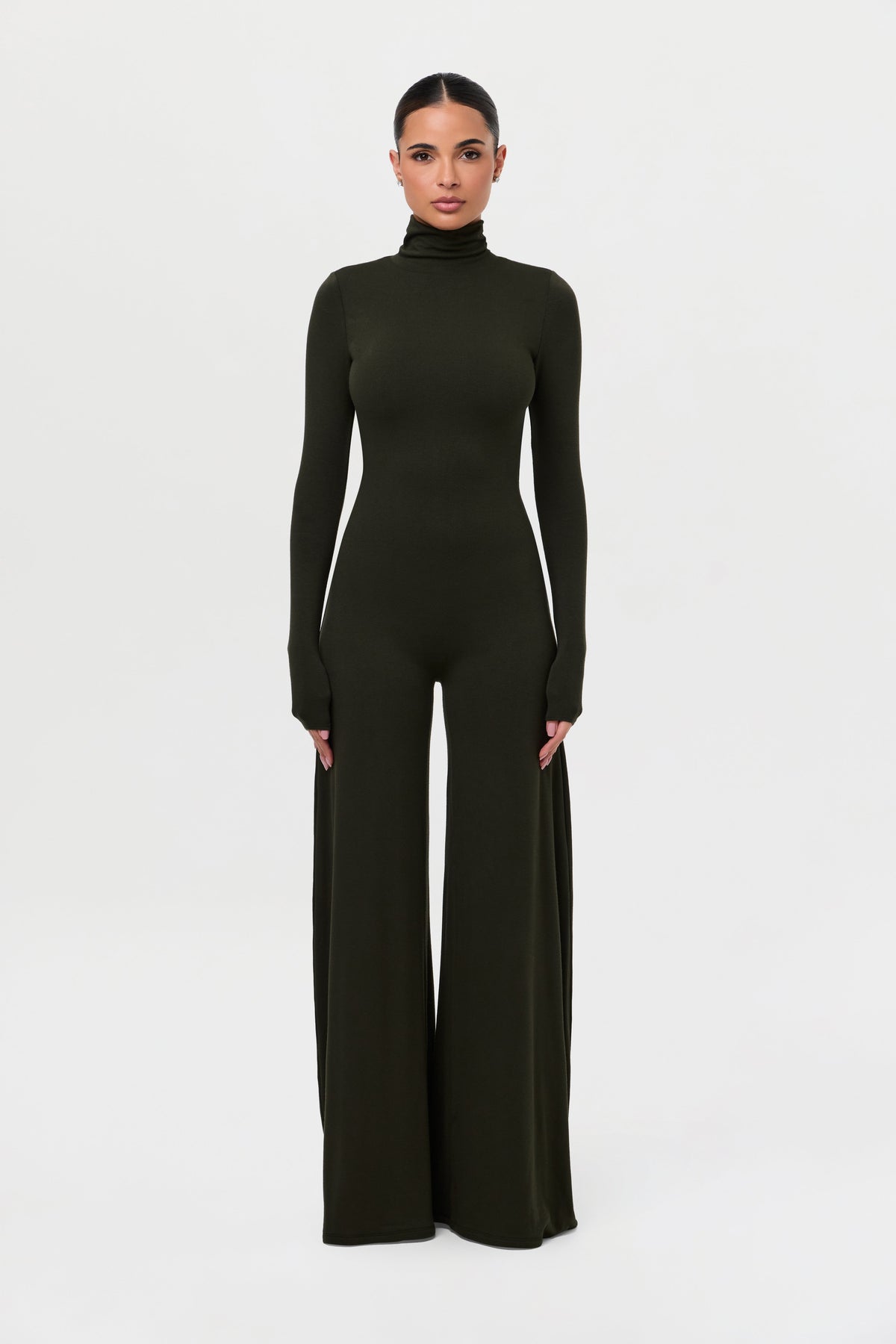 Olive NW Sculpt Wide-Leg Jumpsuit