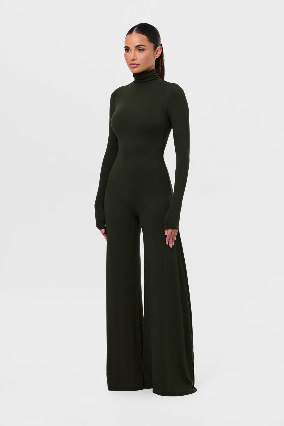 Olive NW Sculpt Wide-Leg Jumpsuit
