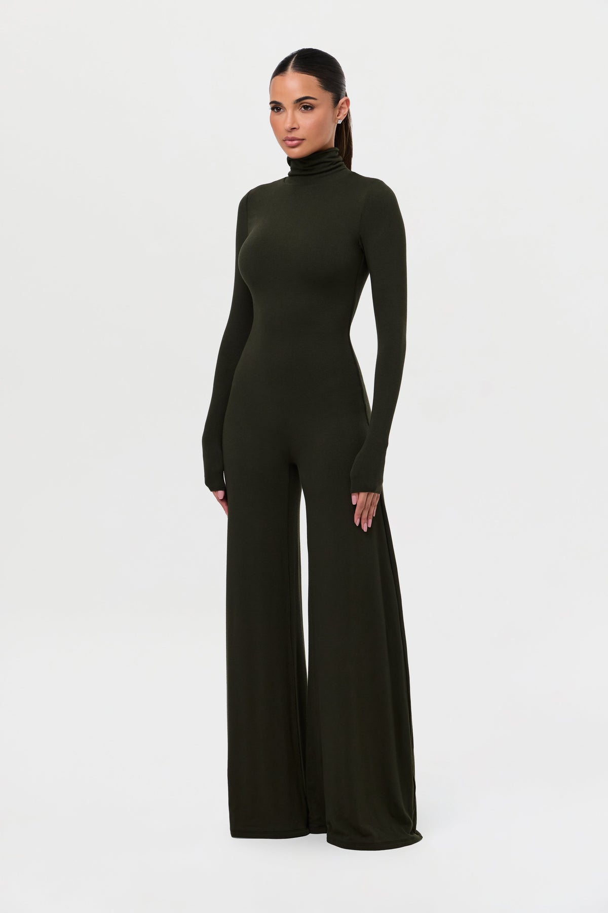 Olive NW Sculpt Wide-Leg Jumpsuit
