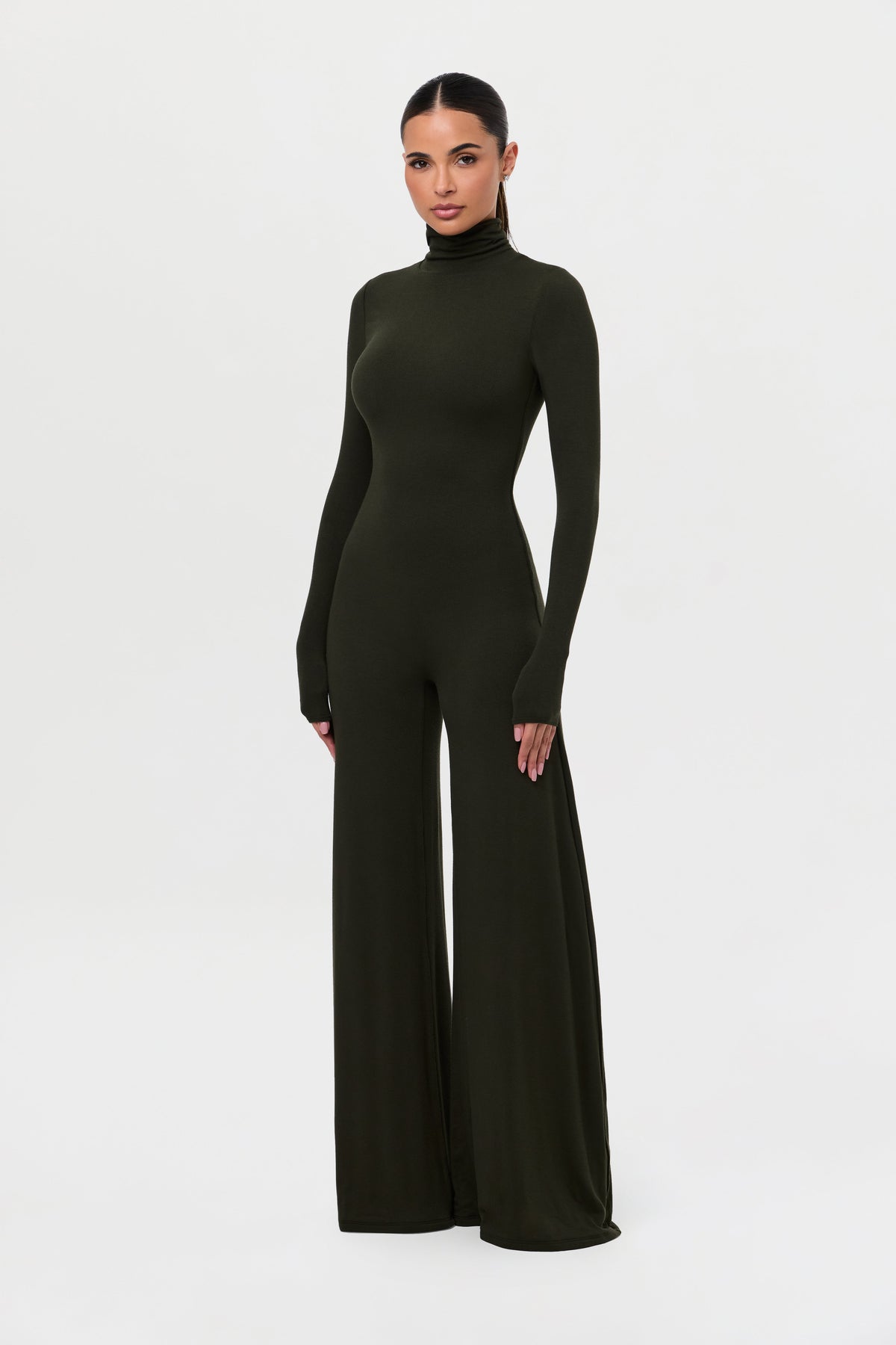 Olive NW Sculpt Wide-Leg Jumpsuit