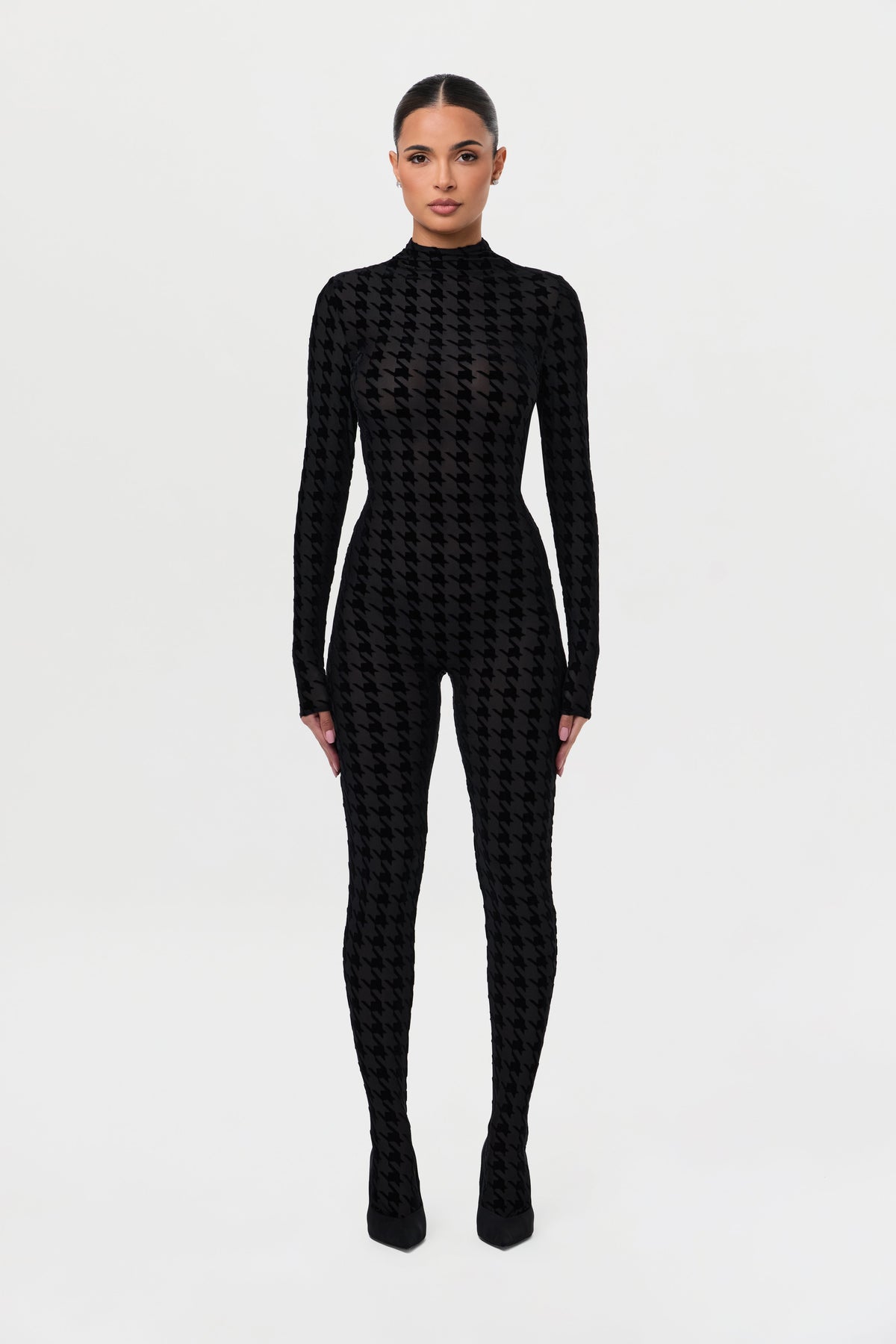 Leopard Dark Chocolate Burnout Closed Toe Jumpsuit
