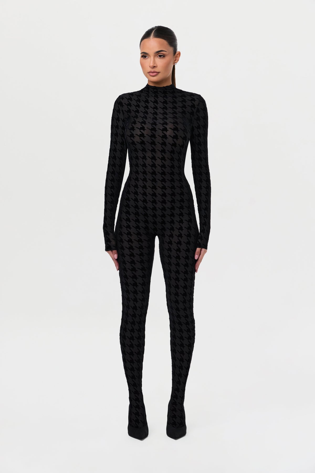 Leopard Dark Chocolate Burnout Closed Toe Jumpsuit