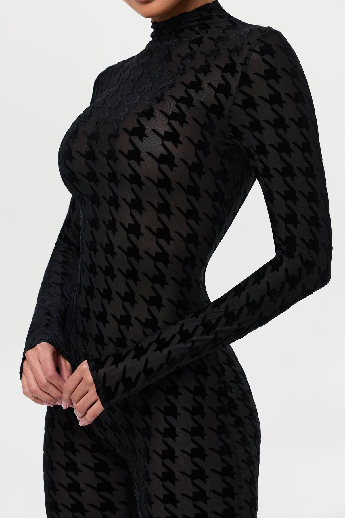 Leopard Dark Chocolate Burnout Closed Toe Jumpsuit