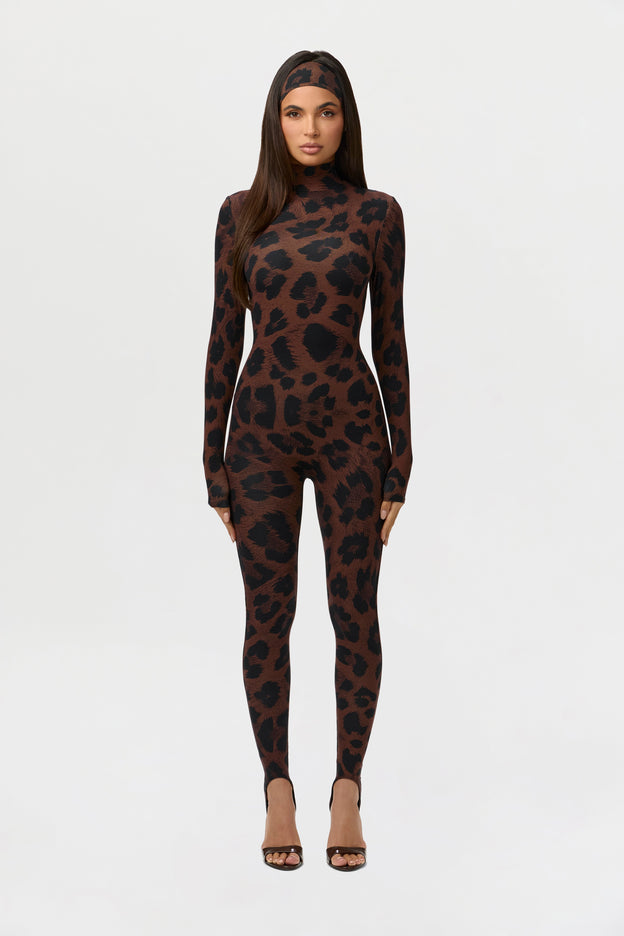 Naked Print Stirrup Jumpsuit
