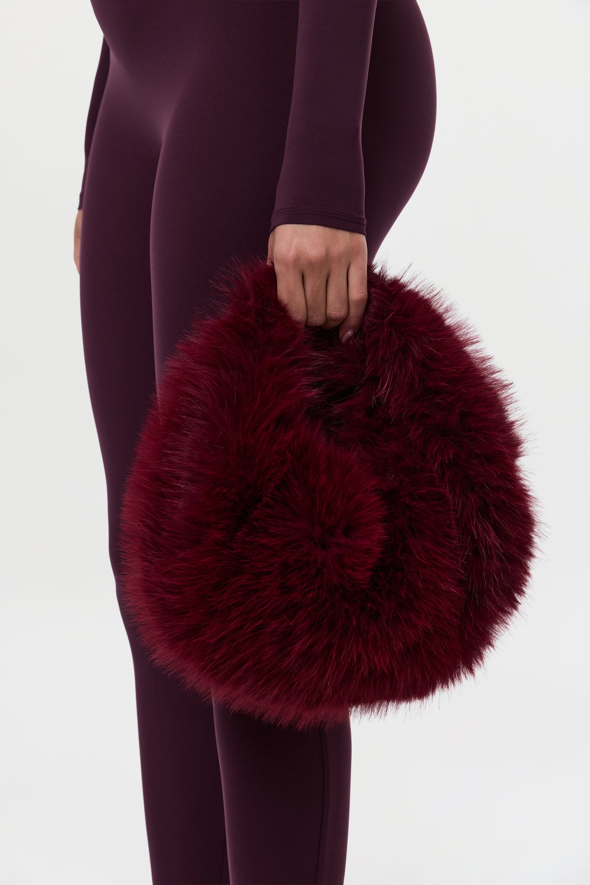Currant Faux Fur Plush Mini Bag