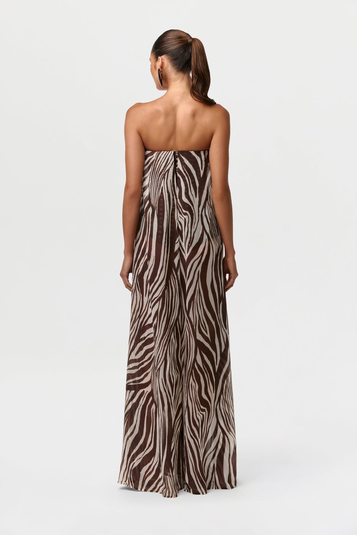 Wild Riviera Chiffon Print Wide-Leg Jumpsuit